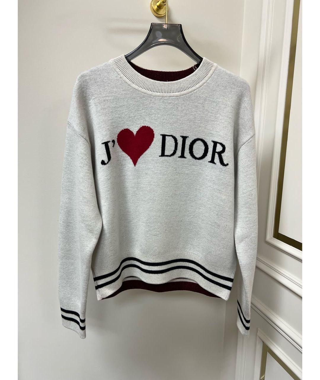 CHRISTIAN DIOR Серый джемпер / свитер, фото 2