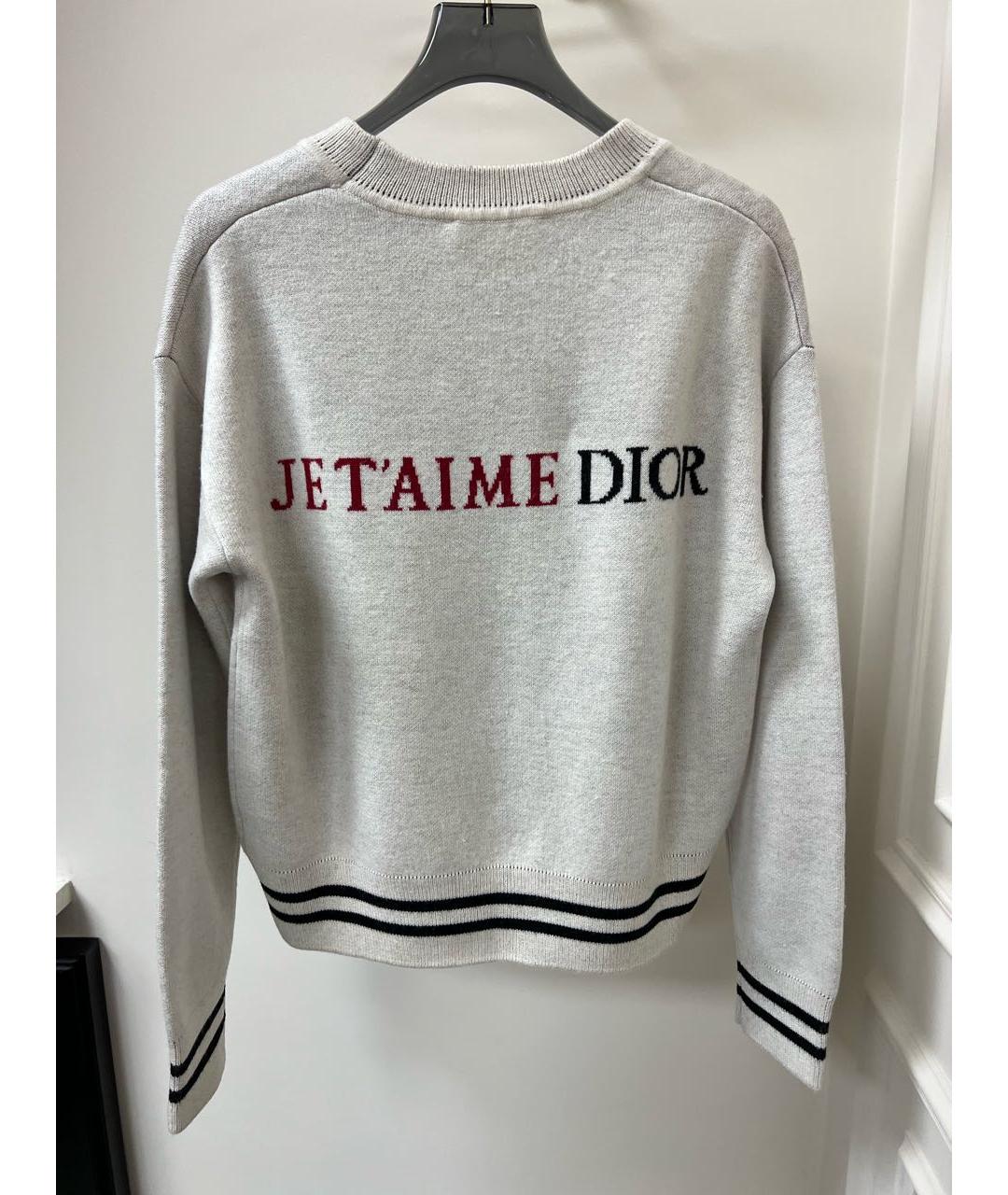 CHRISTIAN DIOR Серый джемпер / свитер, фото 4
