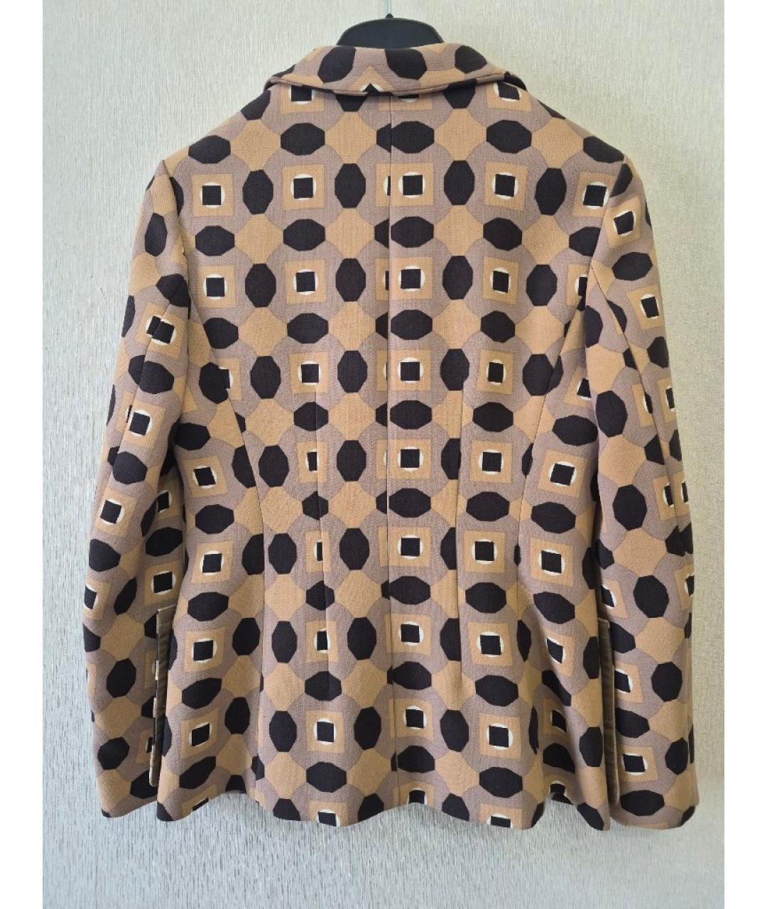 MARNI Бежевый шерстяной жакет/пиджак, фото 2