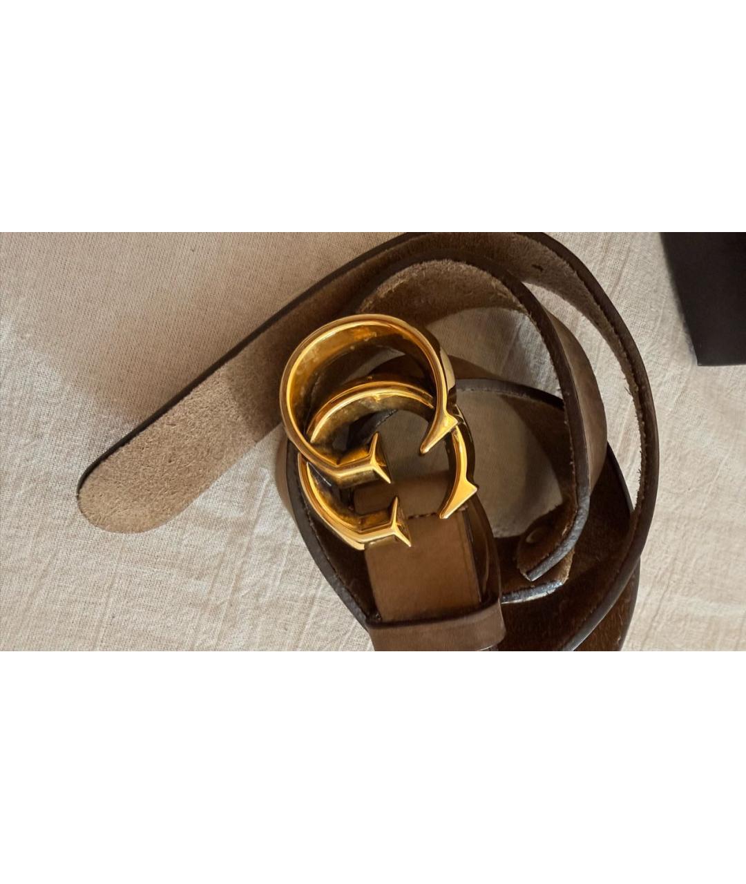GUCCI Коричневый кожаный ремень, фото 2
