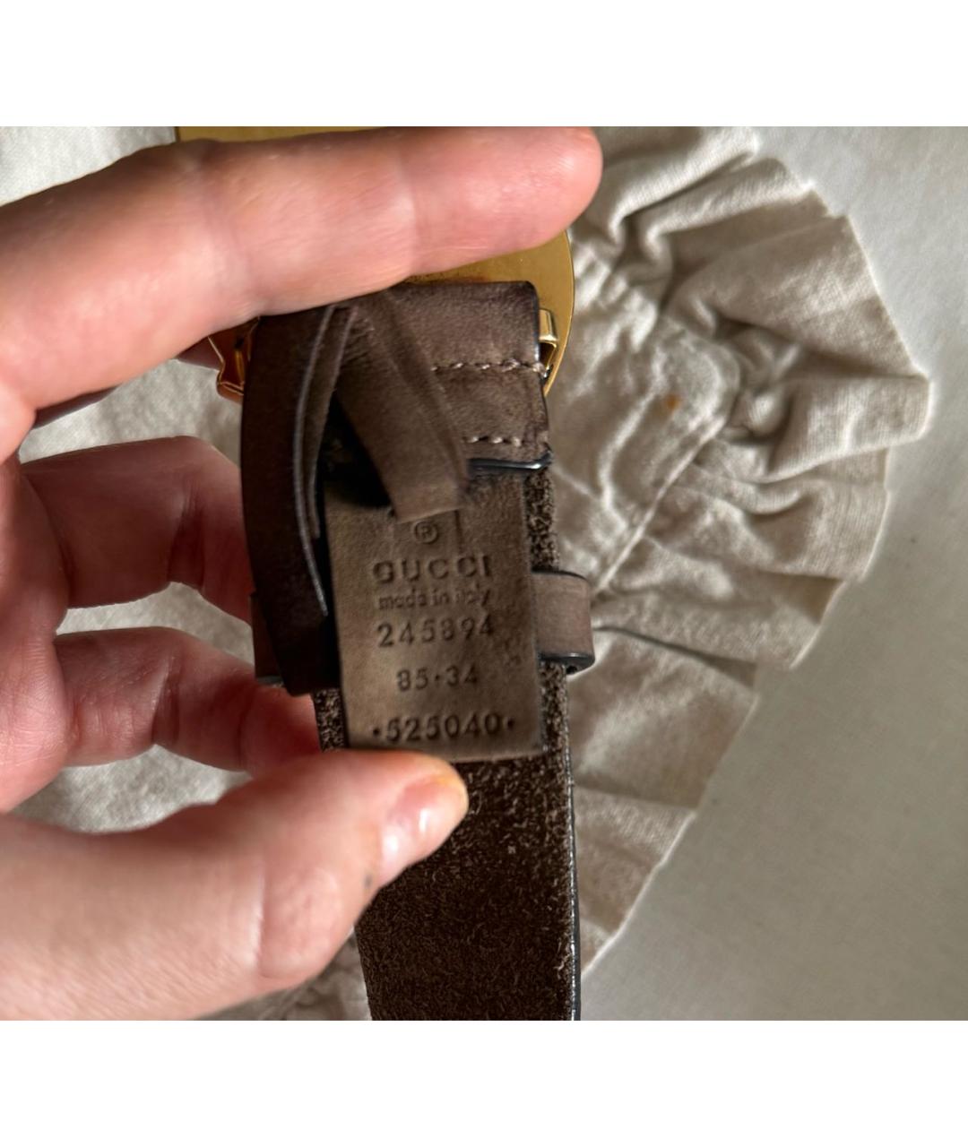 GUCCI Коричневый кожаный ремень, фото 3