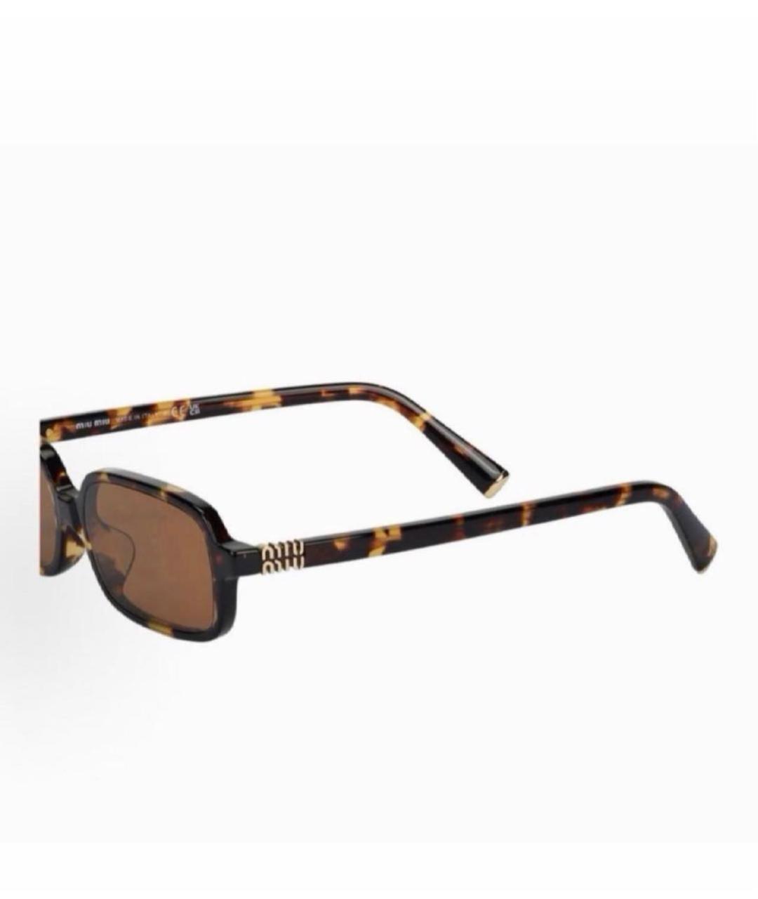 MIU MIU Оранжевое пластиковые солнцезащитные очки, фото 3