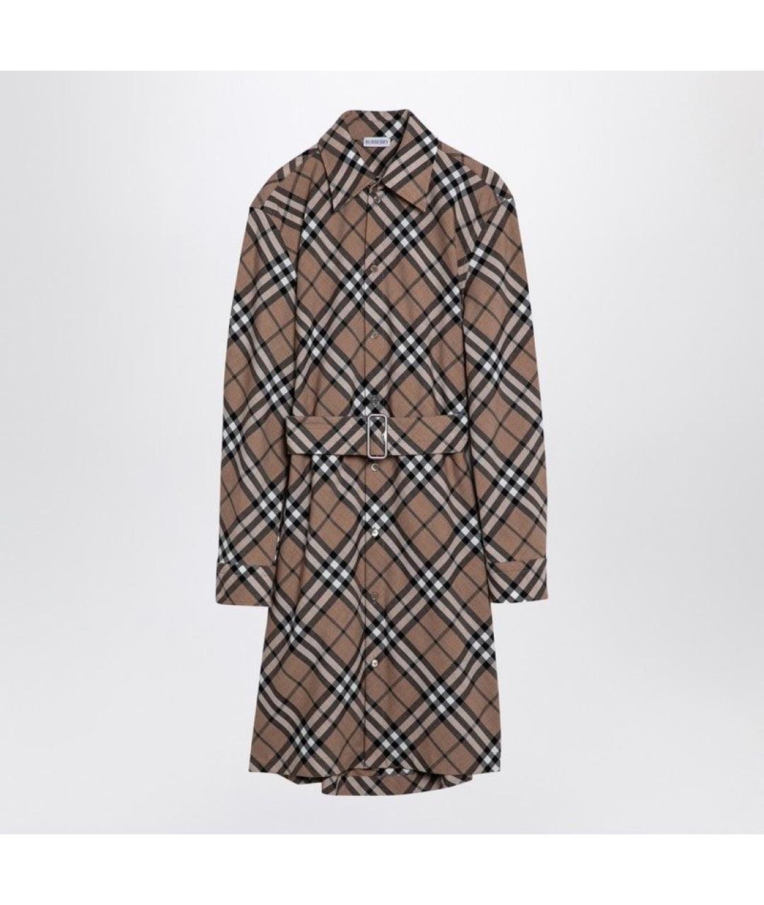 BURBERRY Бежевое повседневное платье, фото 3