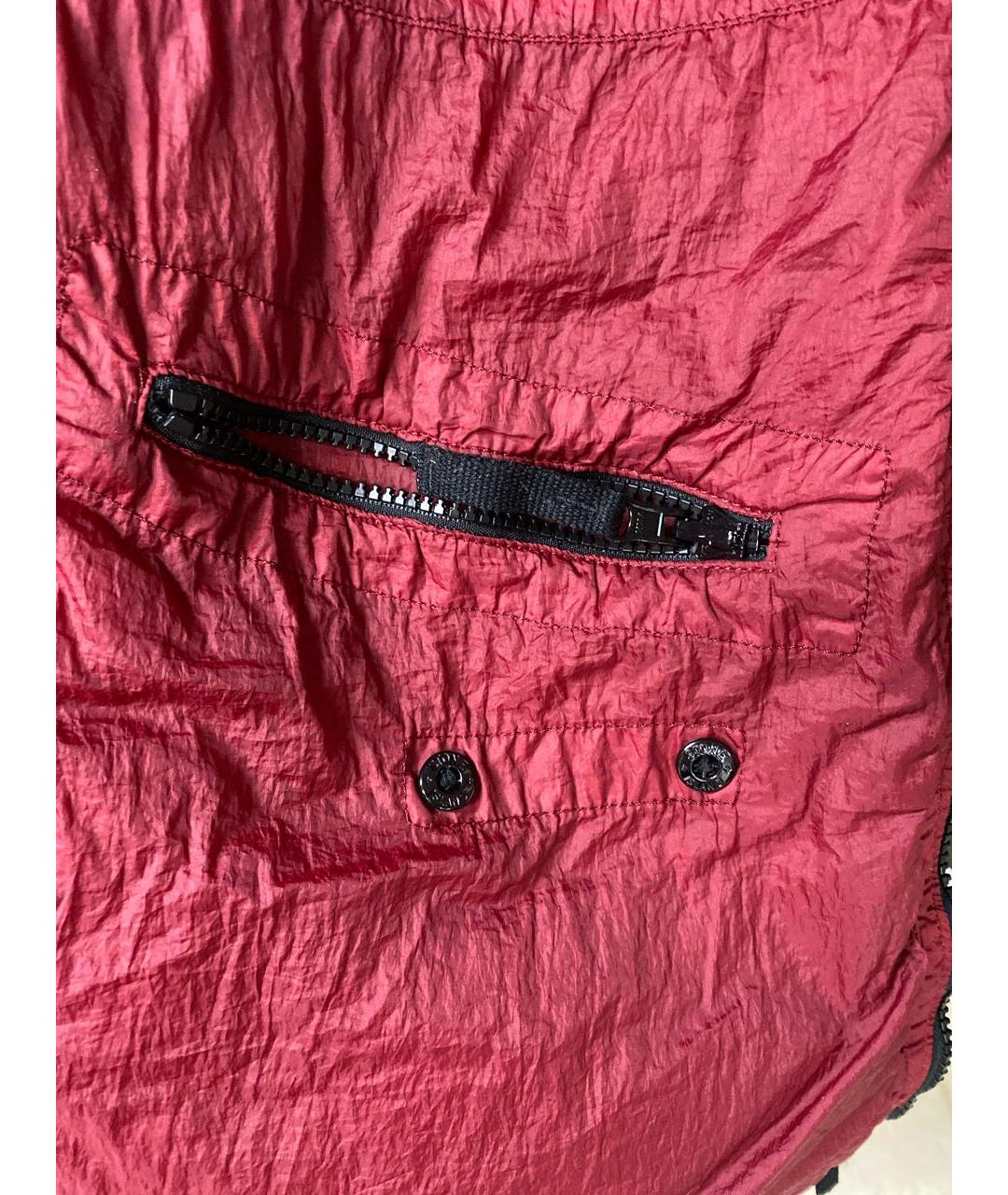 STONE ISLAND Красный полиамидовый пуховик, фото 5