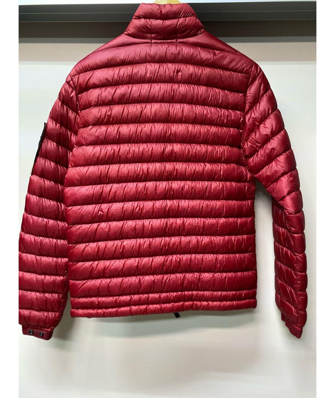STONE ISLAND Красный полиамидовый пуховик, фото 2