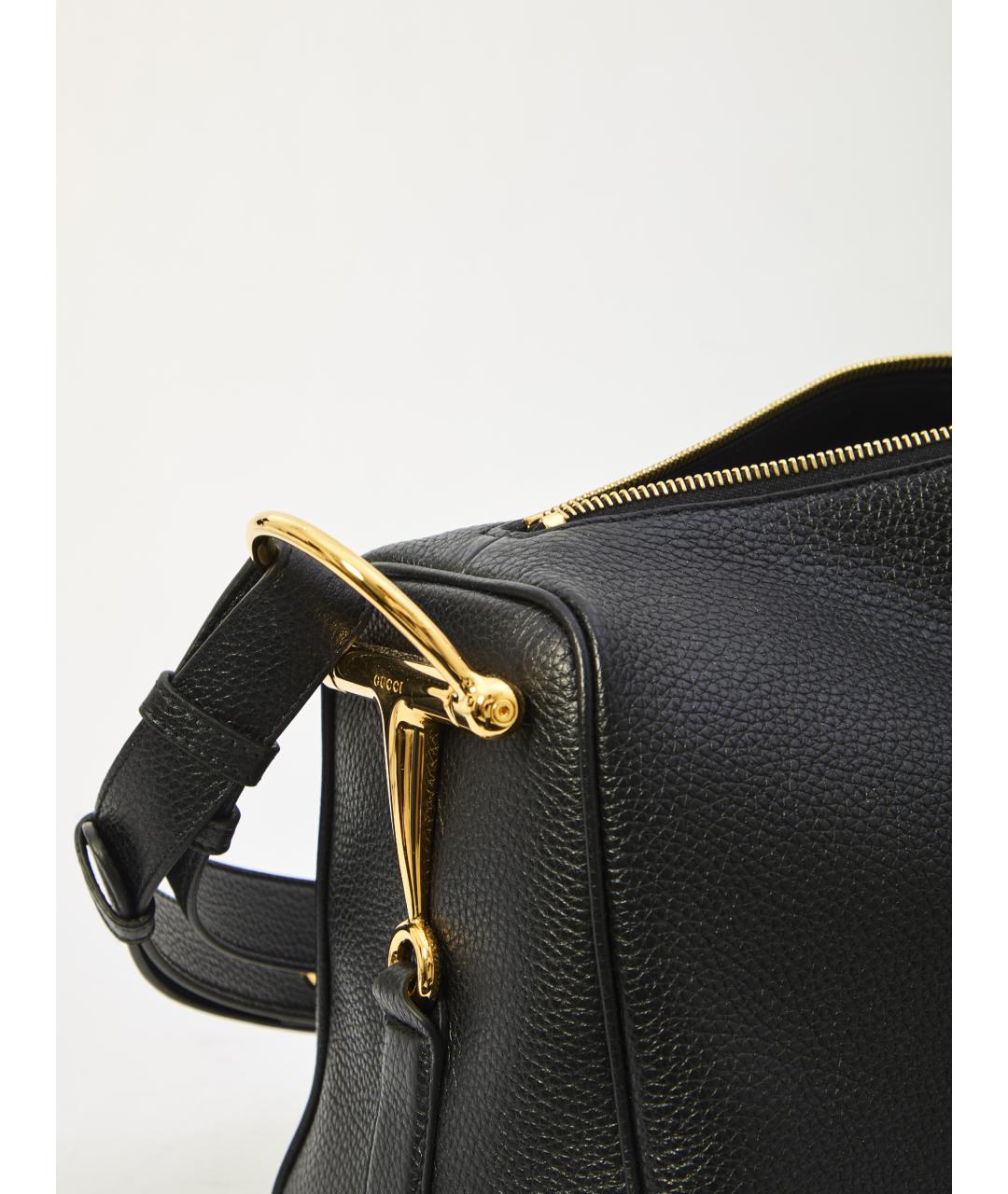 GUCCI Черная кожаная сумка через плечо, фото 4