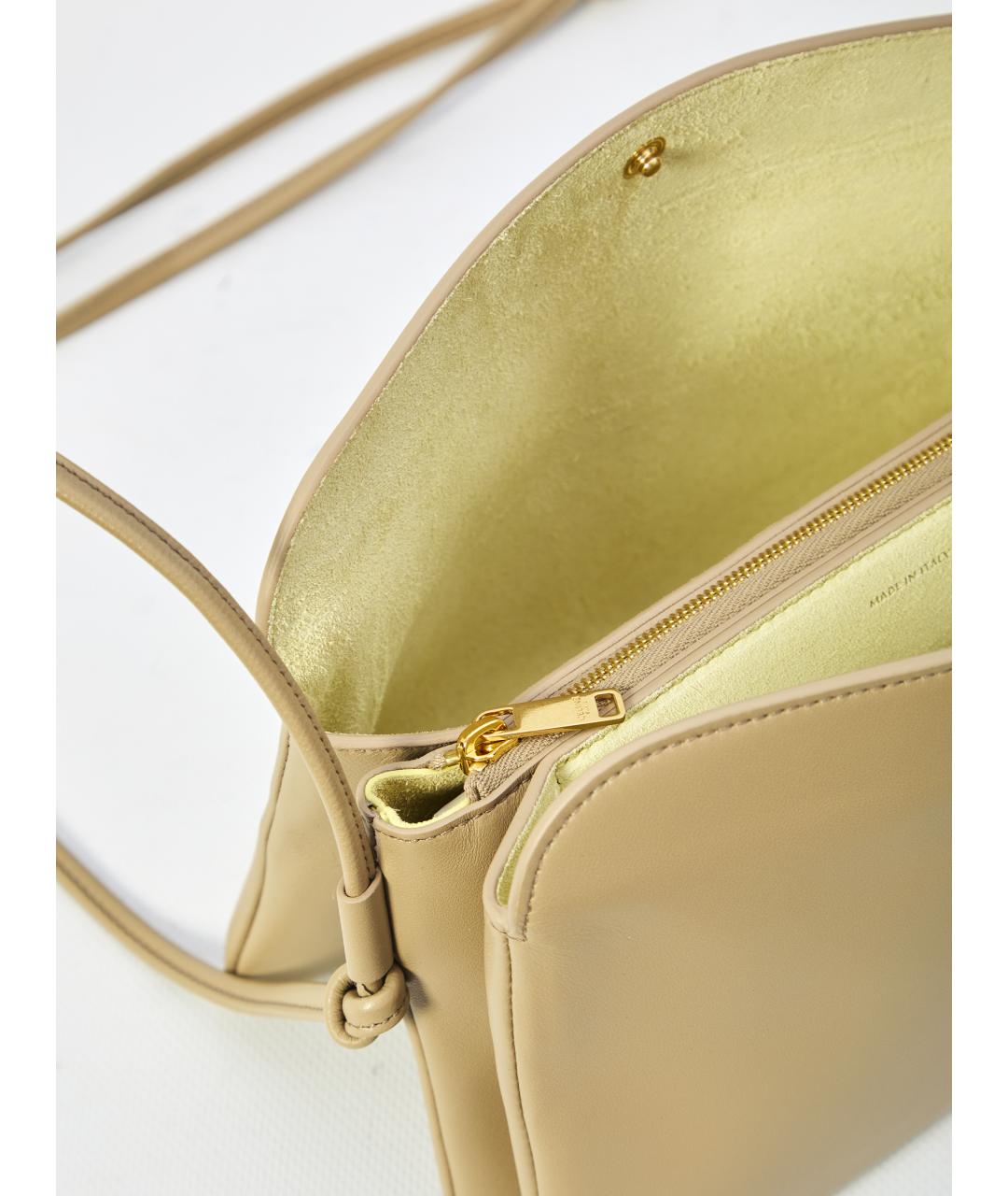 CELINE Бежевая кожаная сумка через плечо, фото 4