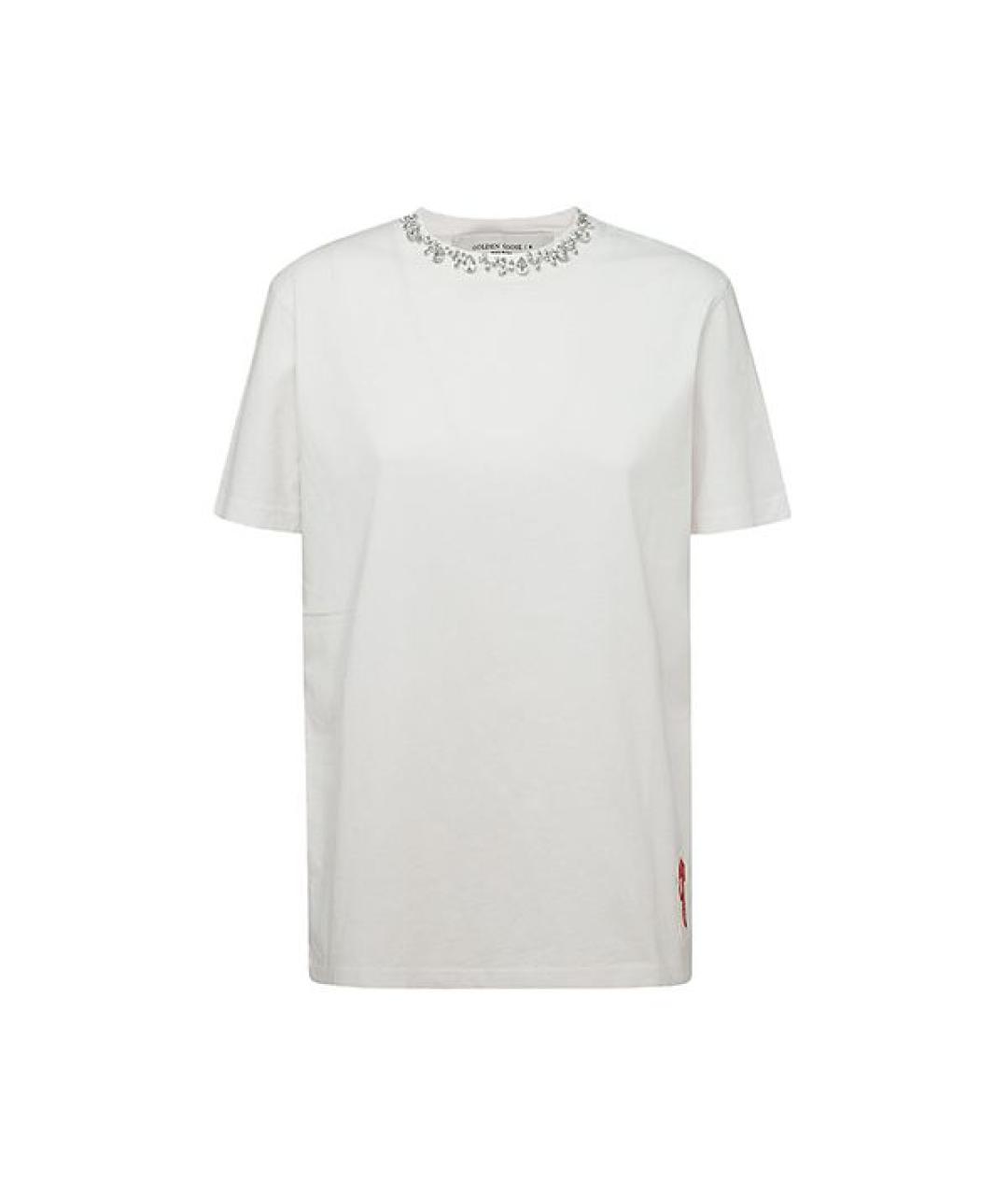 GOLDEN GOOSE DELUXE BRAND Белая хлопковая футболка, фото 6