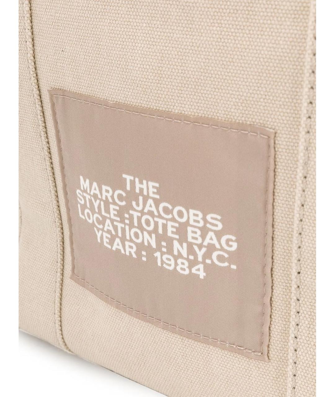 MARC JACOBS Бежевая тканевая сумка тоут, фото 4