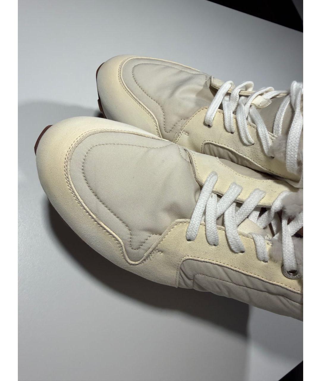 LORO PIANA Бежевые текстильные кроссовки, фото 3