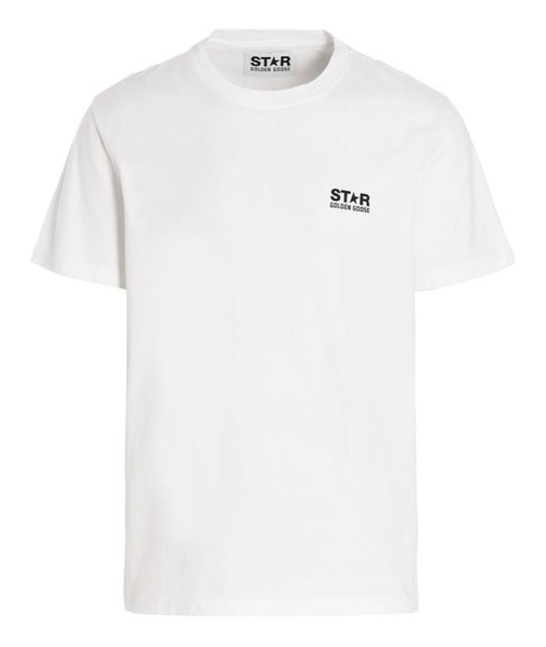 GOLDEN GOOSE DELUXE BRAND Белая хлопковая футболка, фото 1