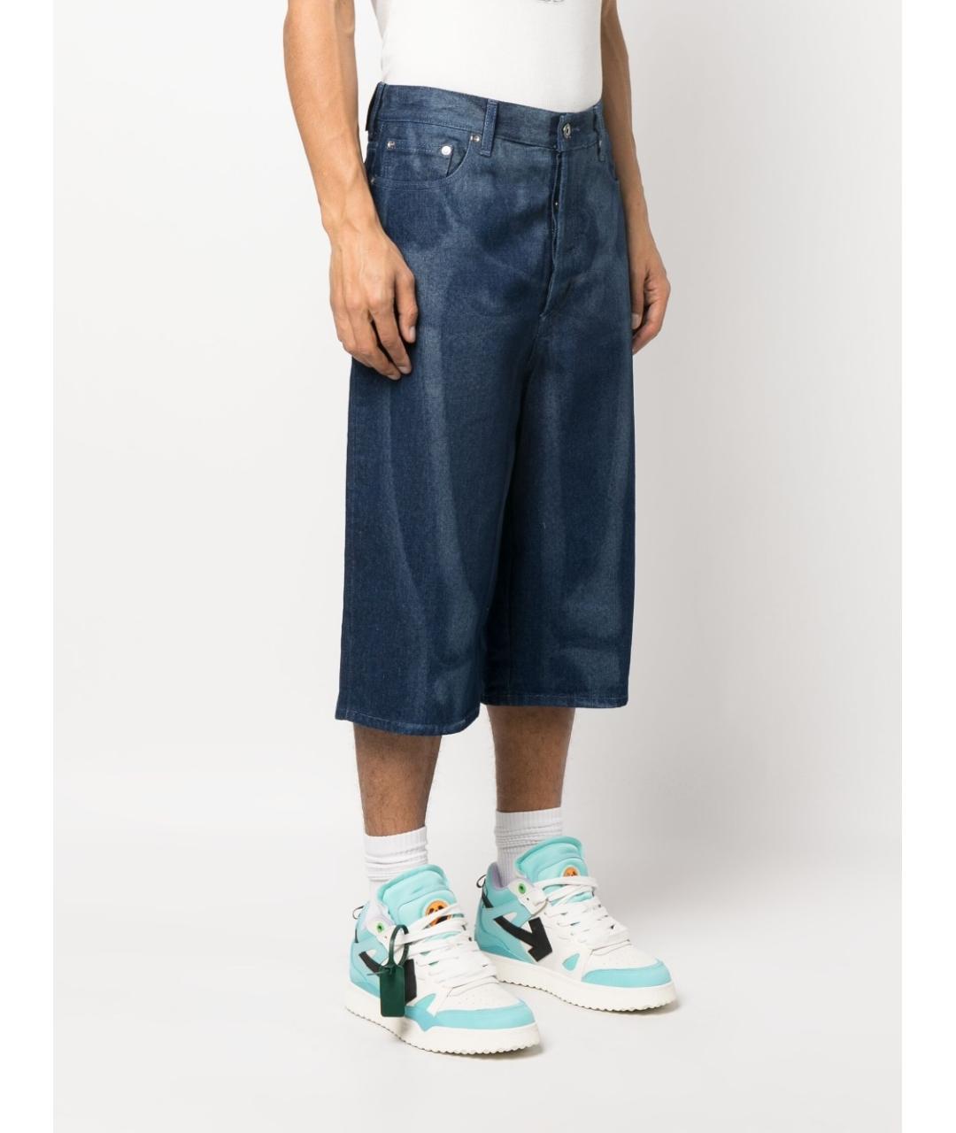 OFF-WHITE Синие хлопковые шорты, фото 3