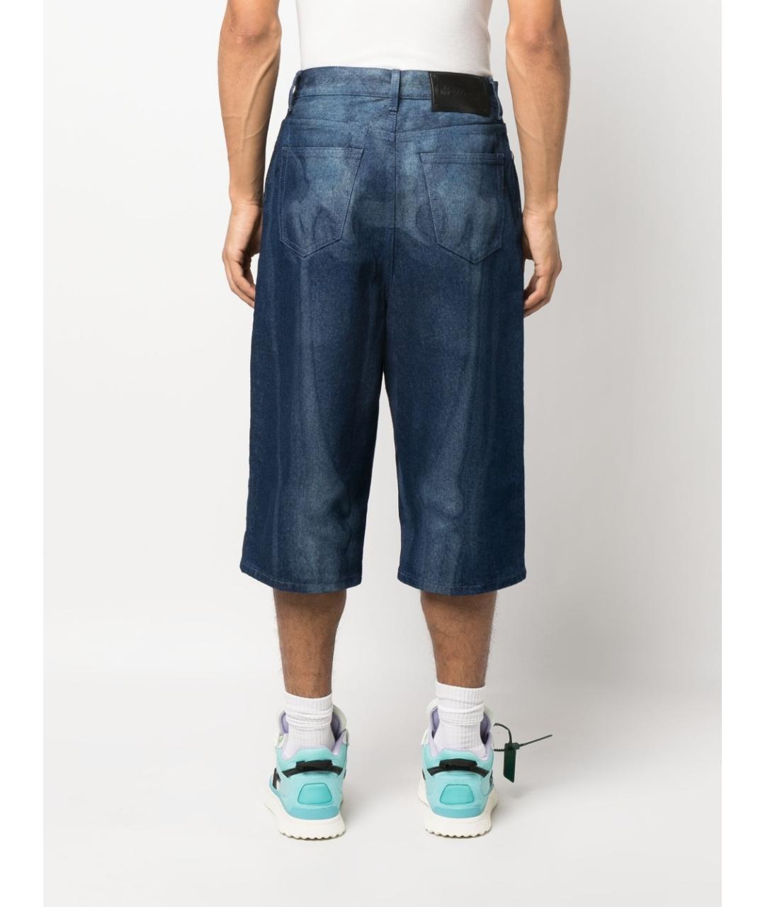 OFF-WHITE Синие хлопковые шорты, фото 4
