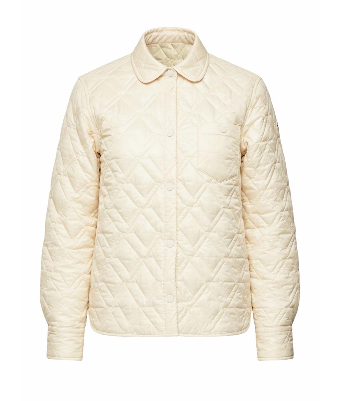 MONCLER Бежевая полиамидовая куртка, фото 1