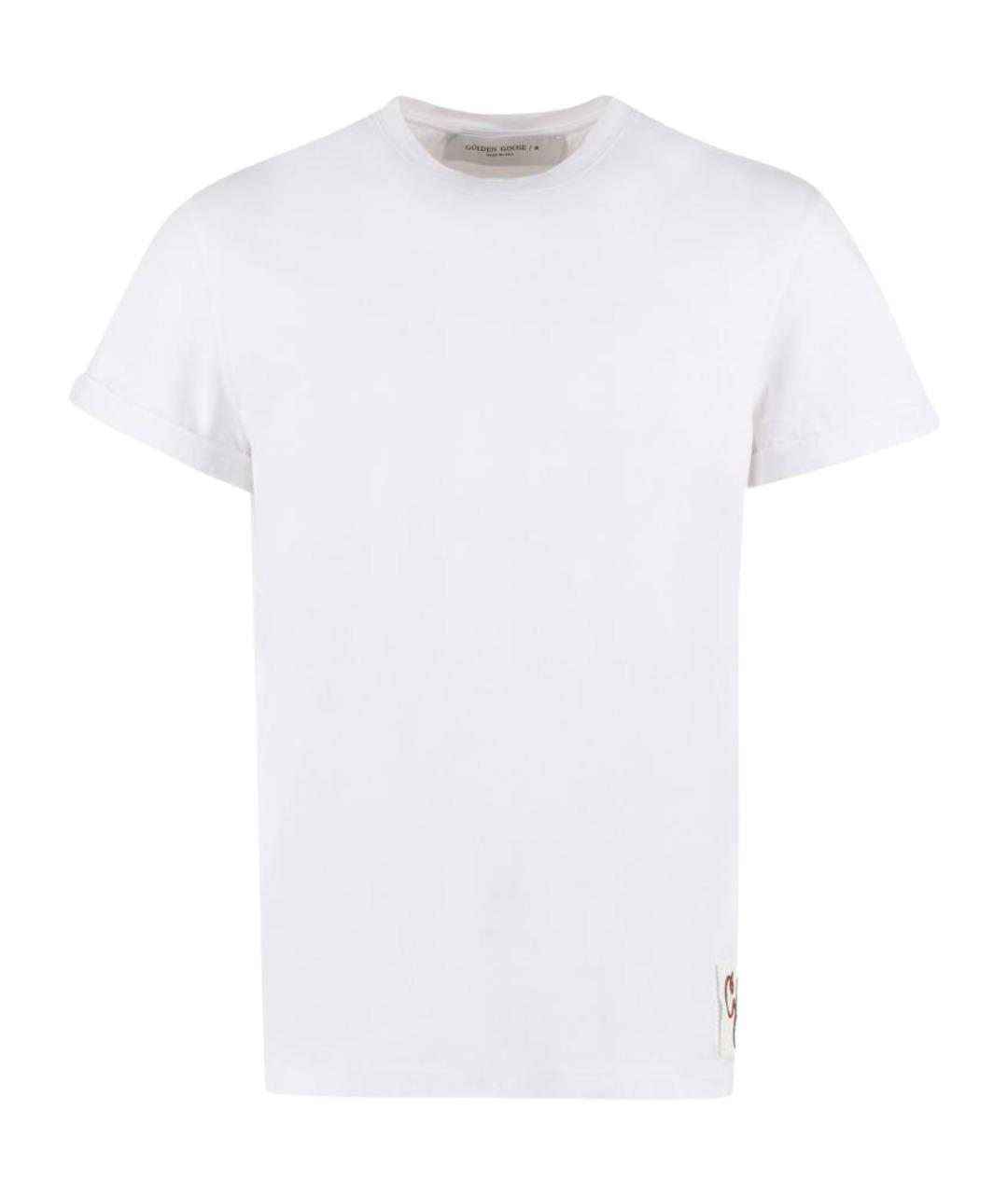 GOLDEN GOOSE DELUXE BRAND Белая хлопковая футболка, фото 1