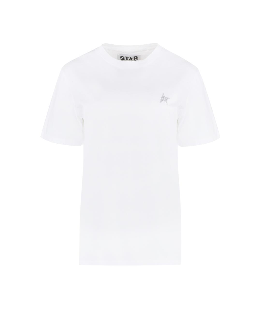 GOLDEN GOOSE DELUXE BRAND Белая хлопковая футболка, фото 1