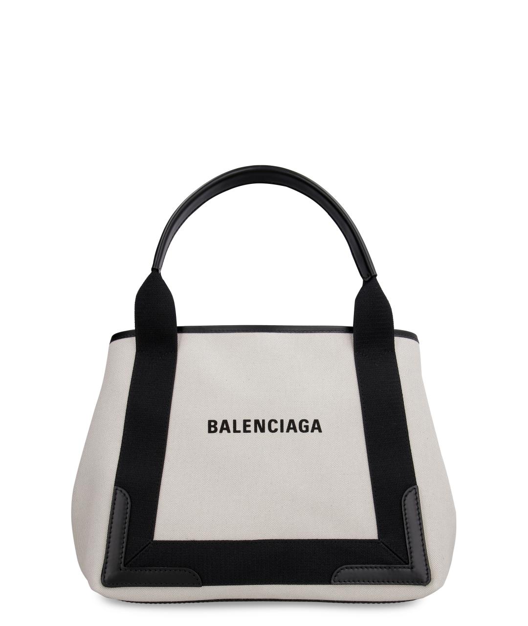 BALENCIAGA Бежевая хлопковая сумка тоут, фото 1