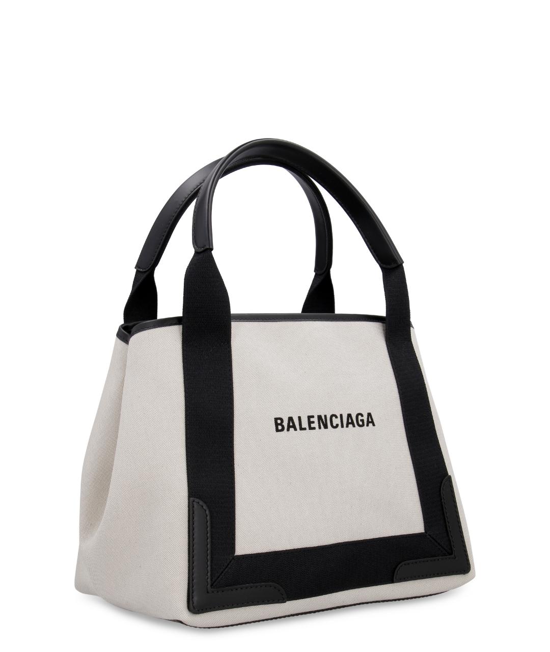BALENCIAGA Бежевая хлопковая сумка тоут, фото 3