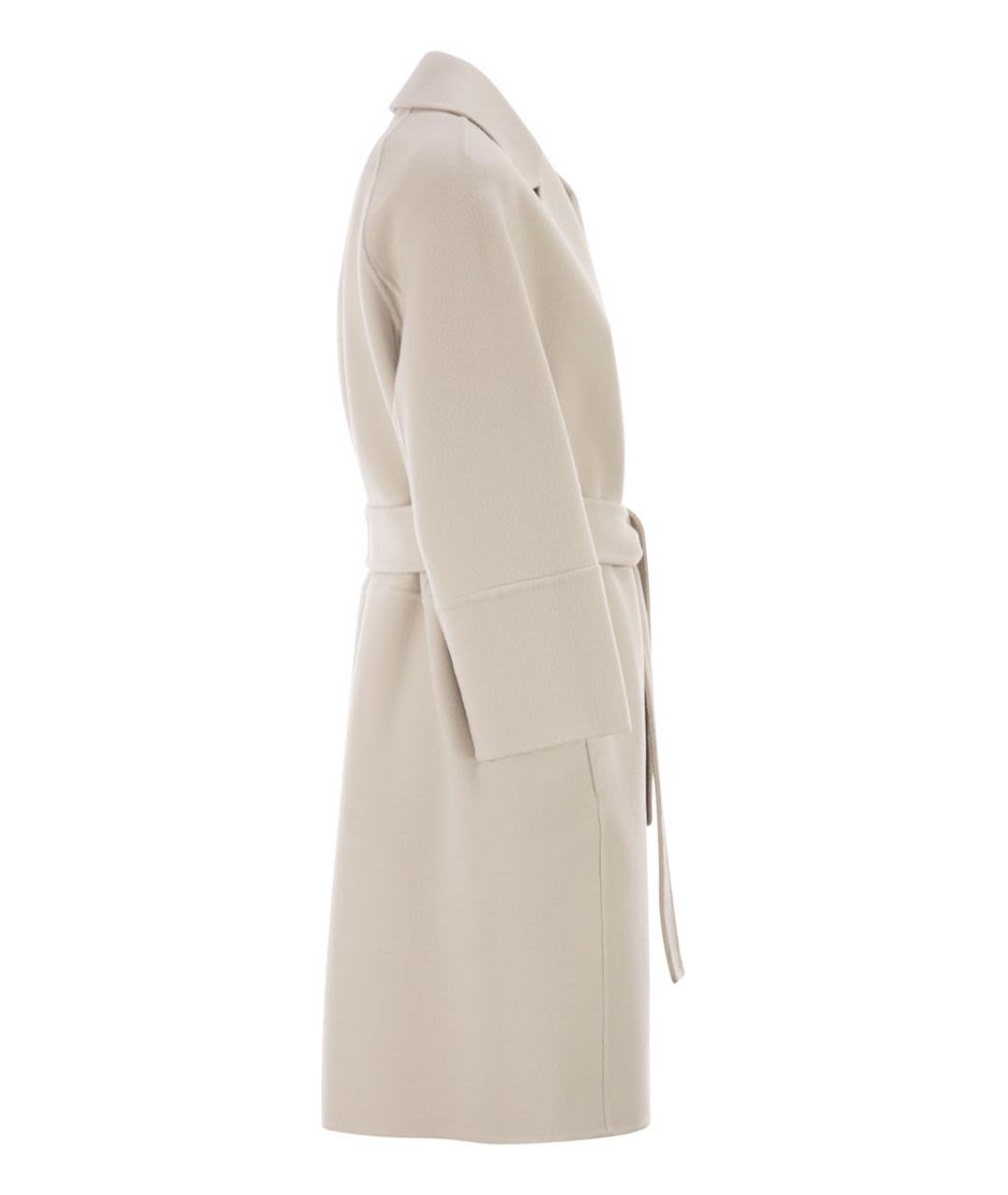 'S MAX MARA Белое шерстяное пальто, фото 3