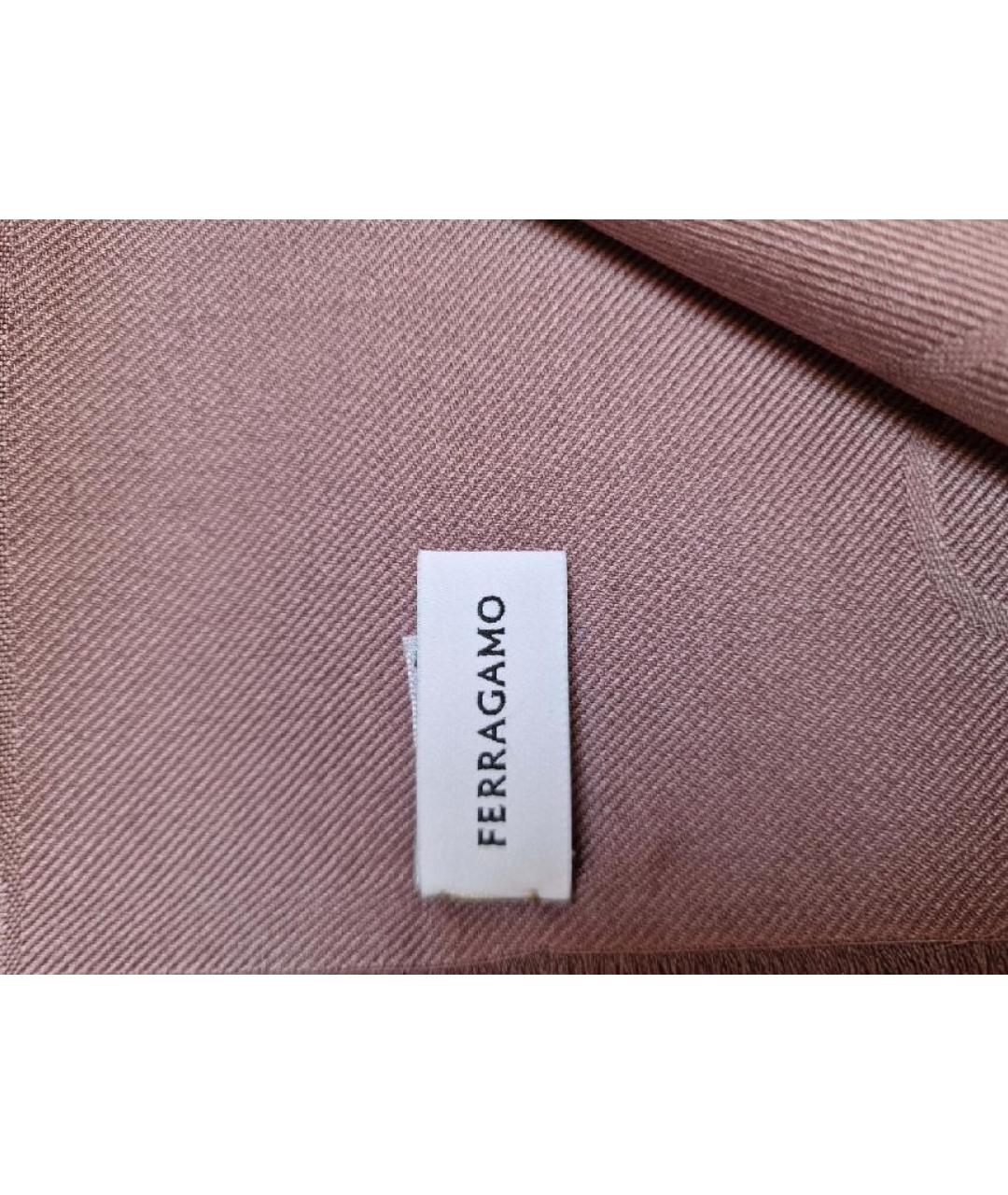 FERRAGAMO Розовый шелковый платок, фото 5