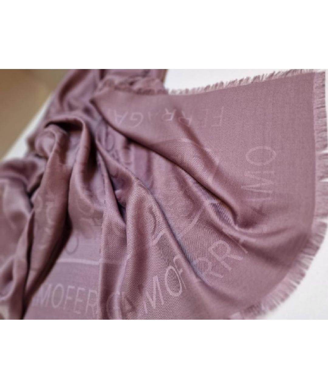 FERRAGAMO Розовый шелковый платок, фото 4