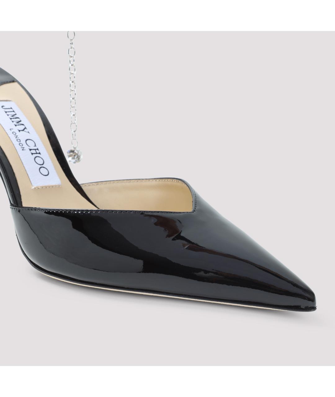 JIMMY CHOO Черные туфли из лакированной кожи, фото 5