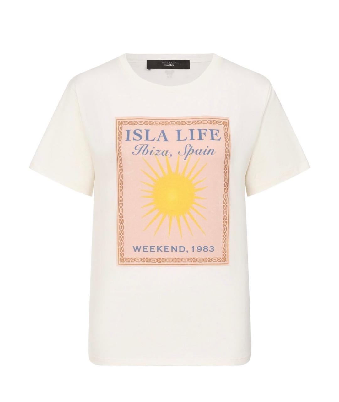 'S MAX MARA Бежевая хлопковая футболка, фото 8