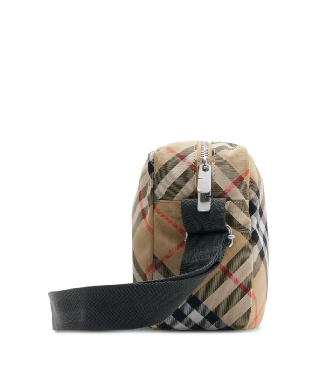 BURBERRY Бежевая тканевая сумка на плечо, фото 3