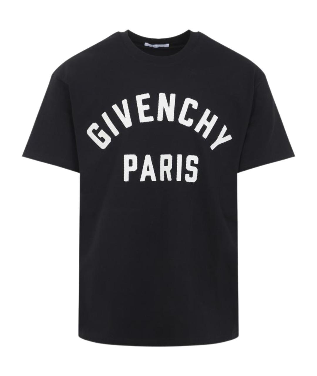 GIVENCHY Черная хлопковая футболка, фото 1