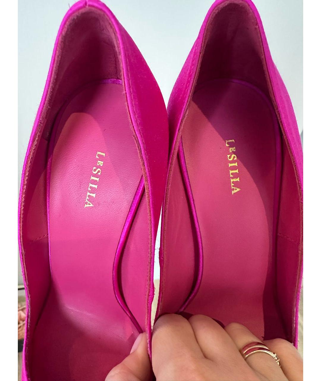 LE SILLA Фуксия текстильные туфли, фото 6