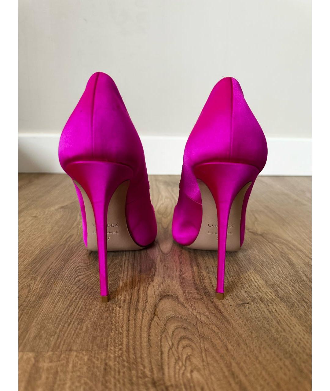 LE SILLA Фуксия текстильные туфли, фото 4
