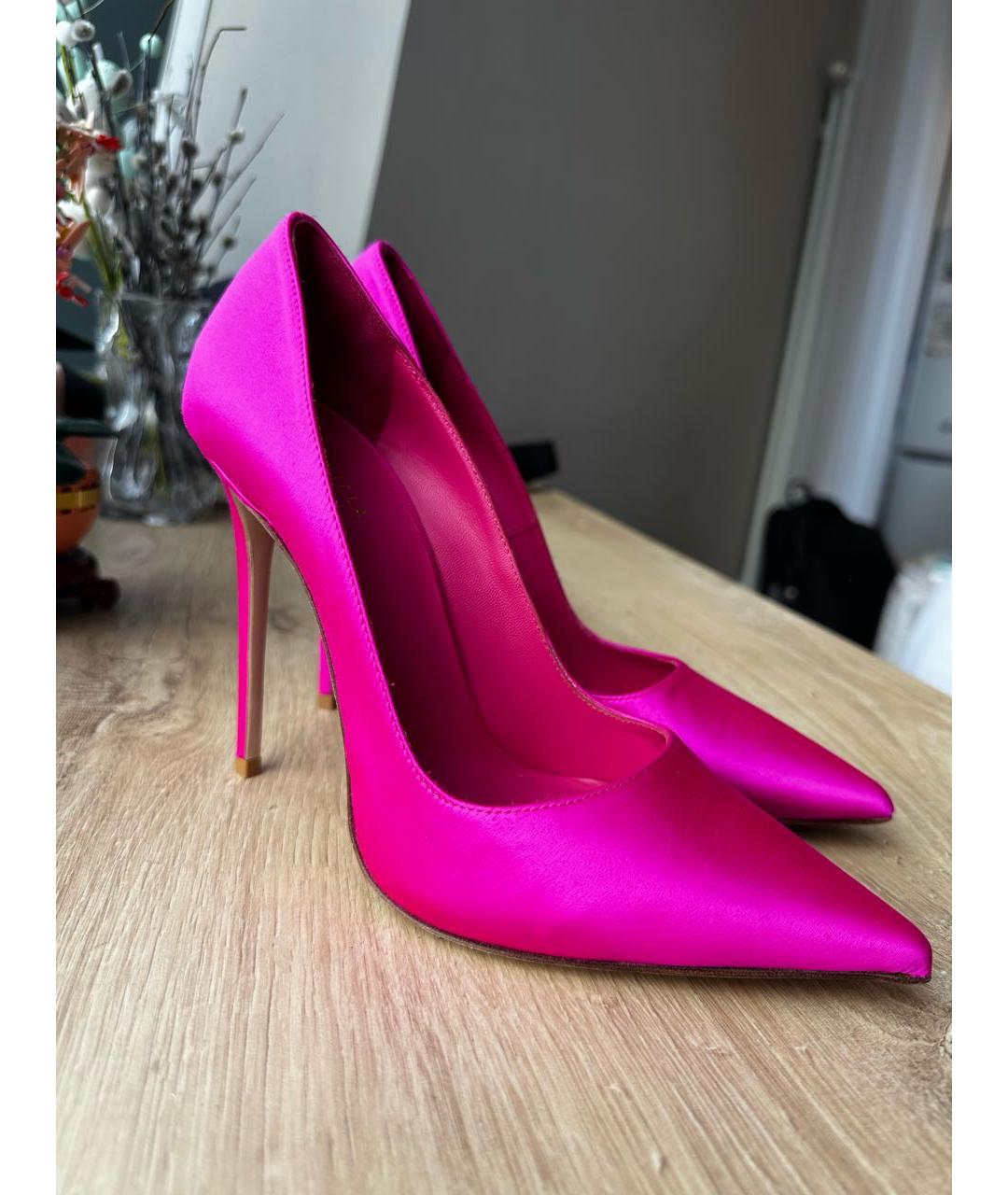 LE SILLA Фуксия текстильные туфли, фото 5
