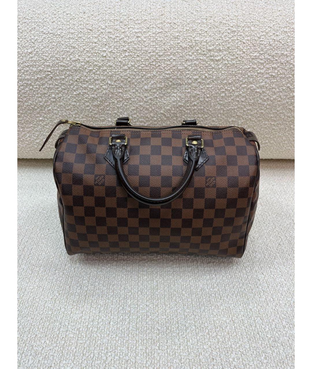 LOUIS VUITTON Коричневая сумка с короткими ручками, фото 9