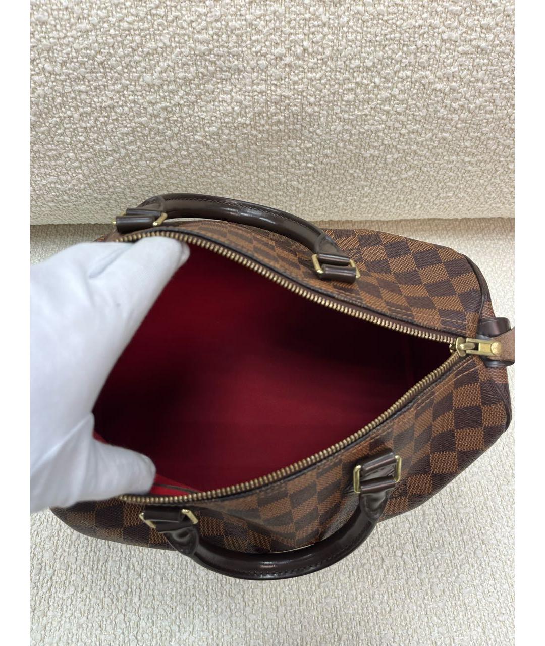 LOUIS VUITTON Коричневая сумка с короткими ручками, фото 4