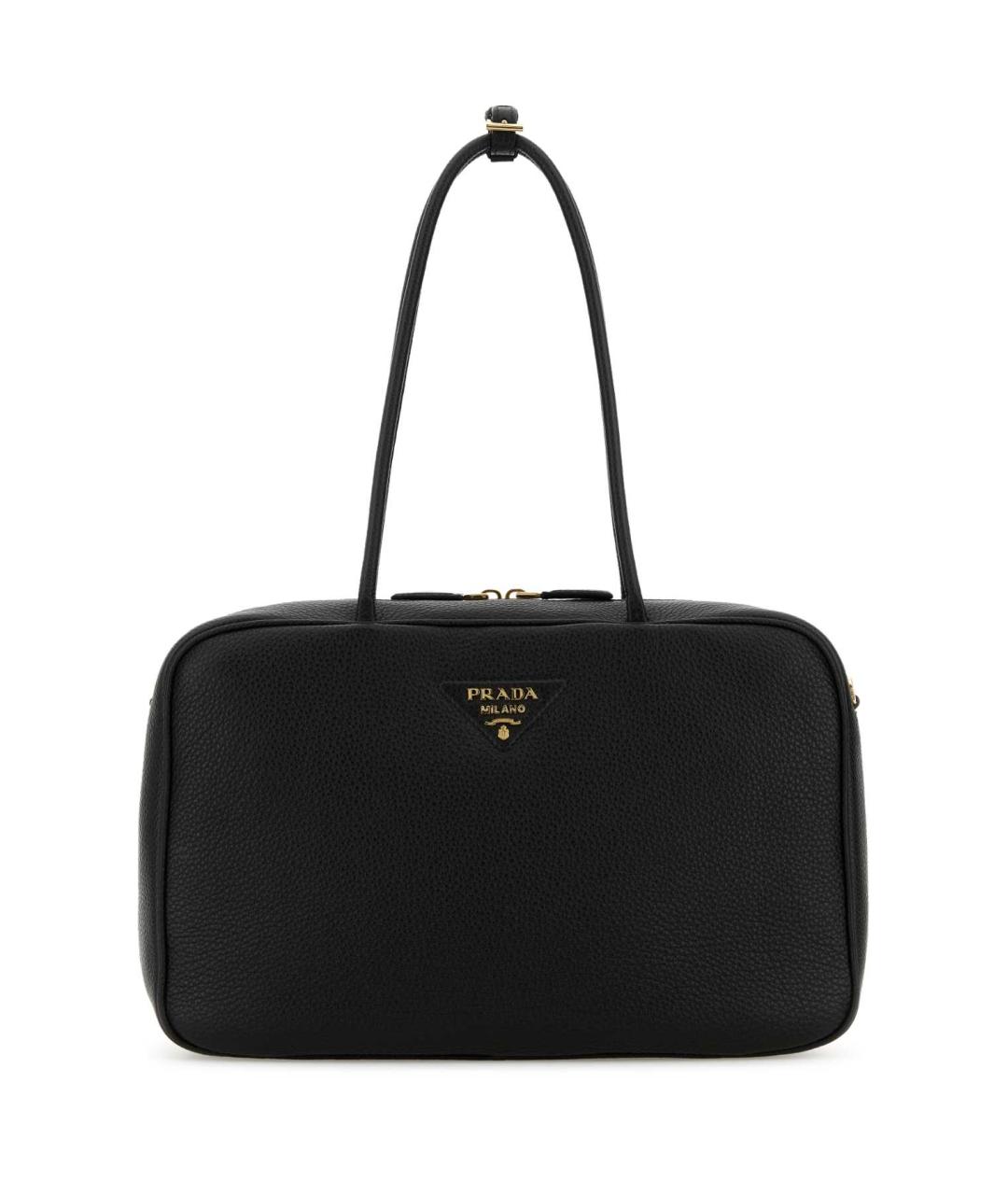 PRADA Черная кожаная сумка тоут, фото 1