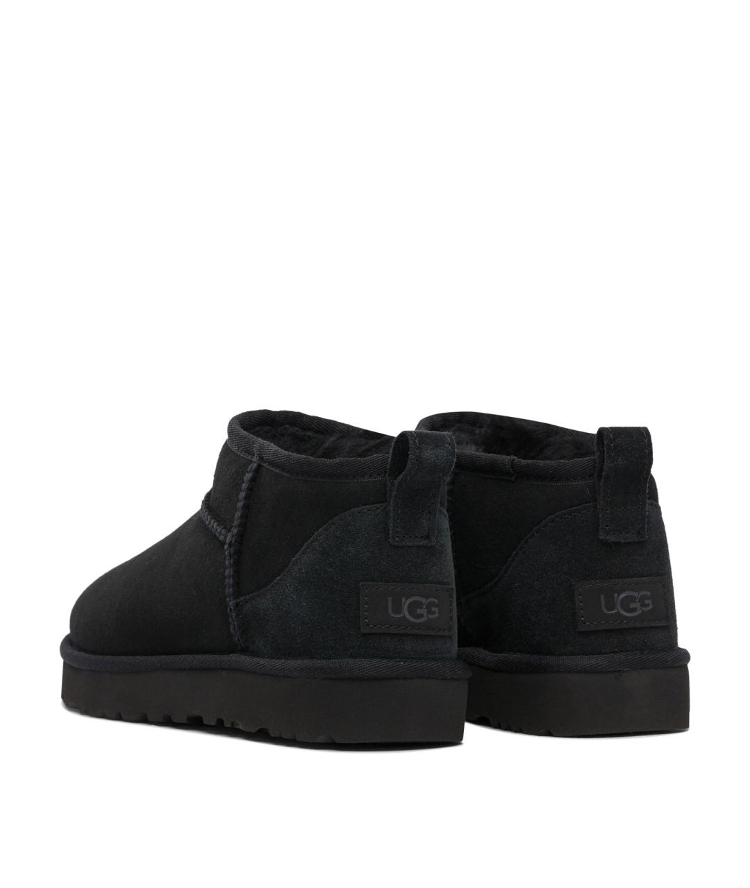 UGG AUSTRALIA Черные нубуковые ботинки, фото 4