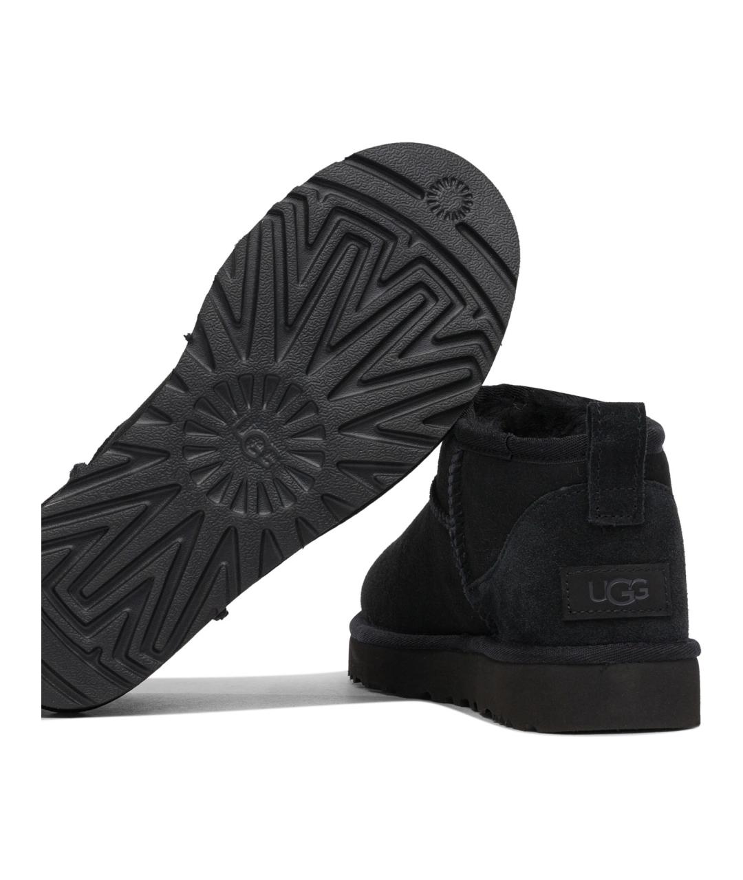 UGG AUSTRALIA Черные нубуковые ботинки, фото 5