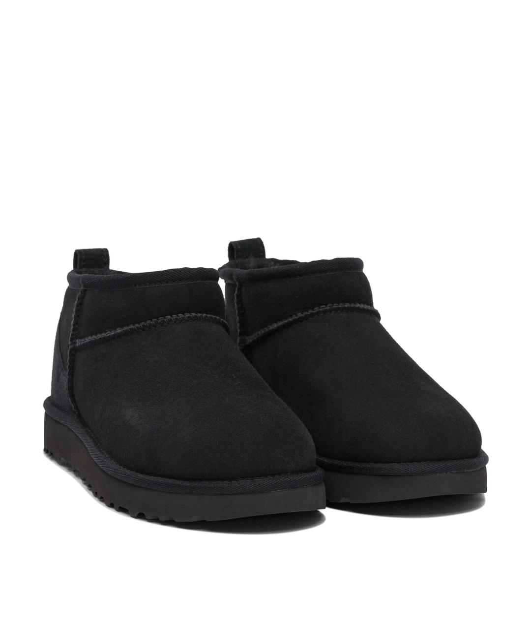 UGG AUSTRALIA Черные нубуковые ботинки, фото 2