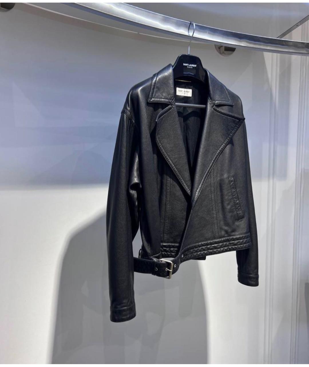 SAINT LAURENT Черная кожаная куртка, фото 7