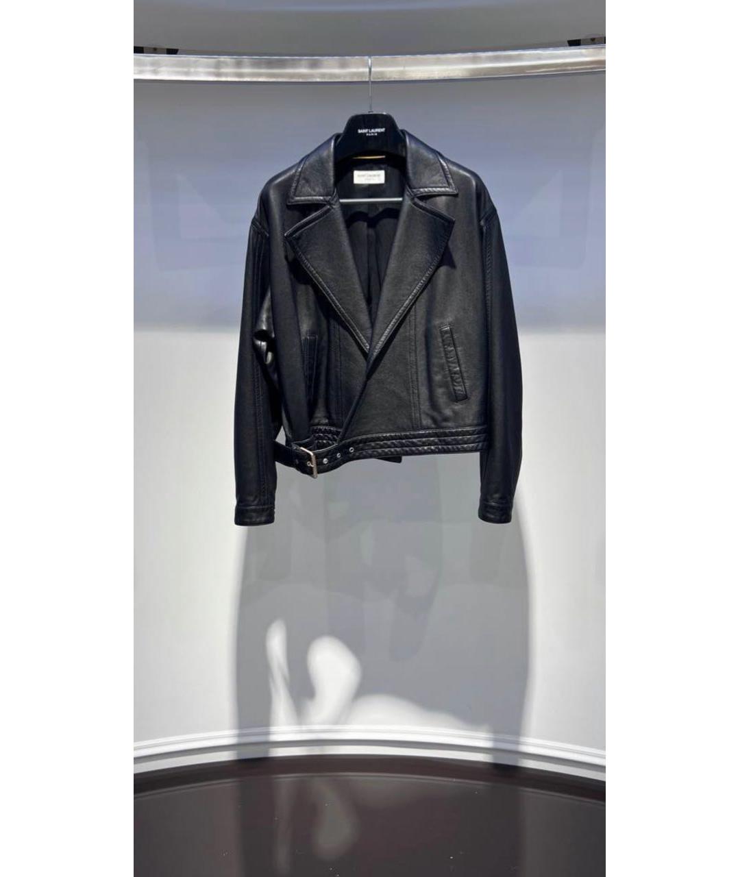 SAINT LAURENT Черная кожаная куртка, фото 5