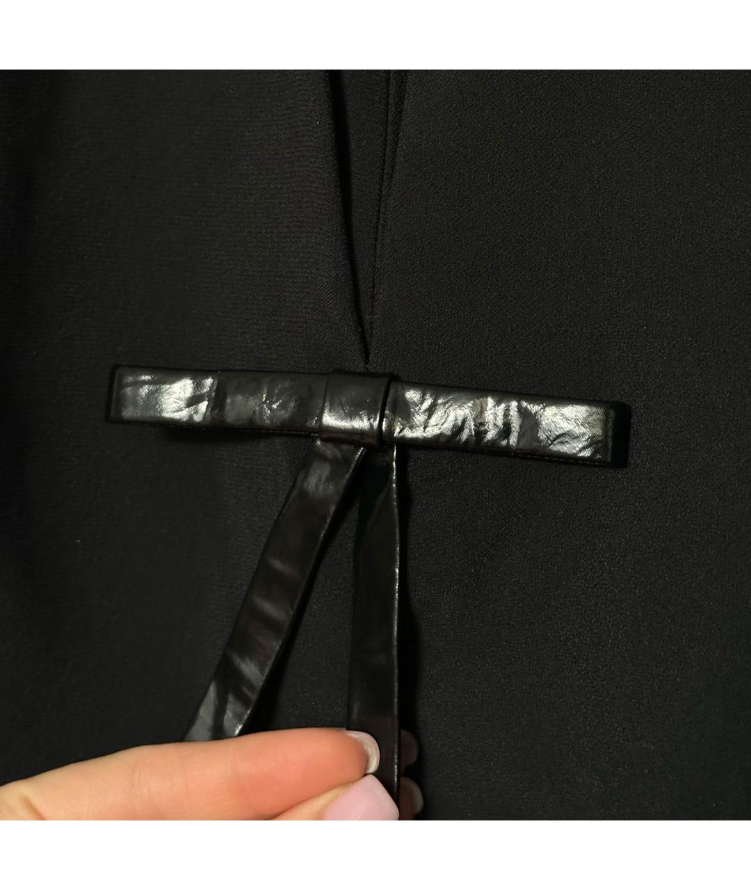 NO. 21 Черное вискозное коктейльное платье, фото 3