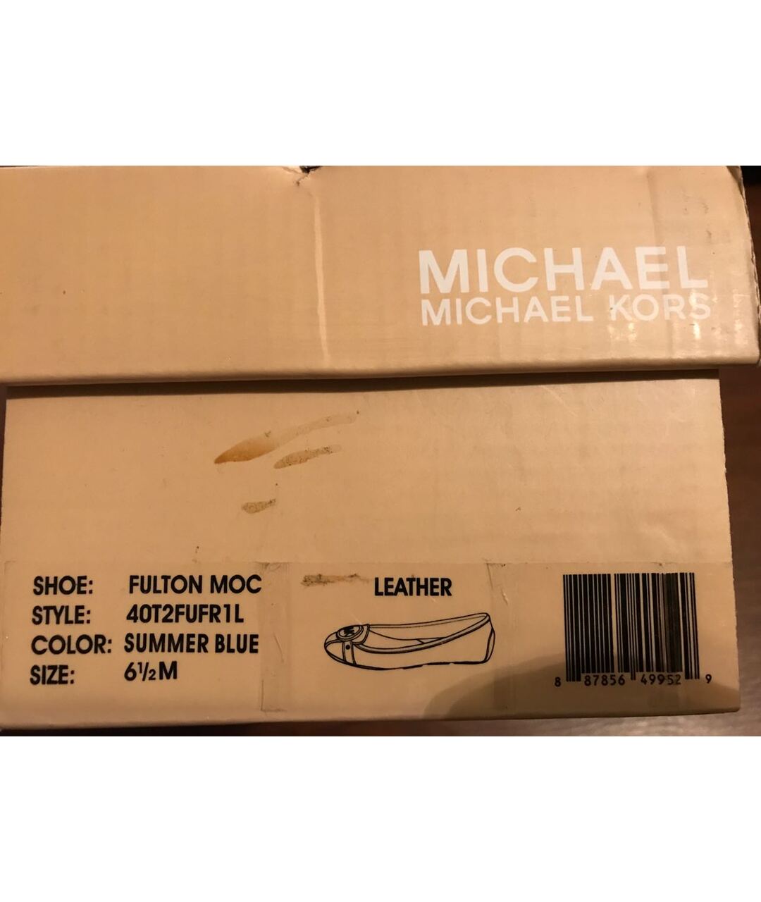 MICHAEL KORS Голубые кожаные балетки, фото 8
