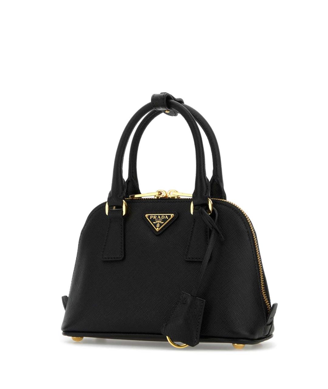 PRADA Черная кожаная сумка тоут, фото 2