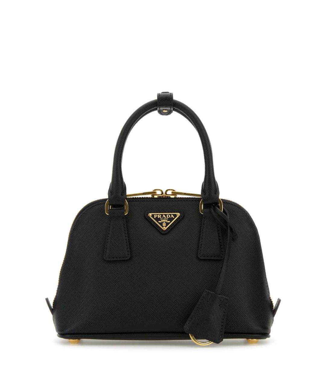 PRADA Черная кожаная сумка тоут, фото 1