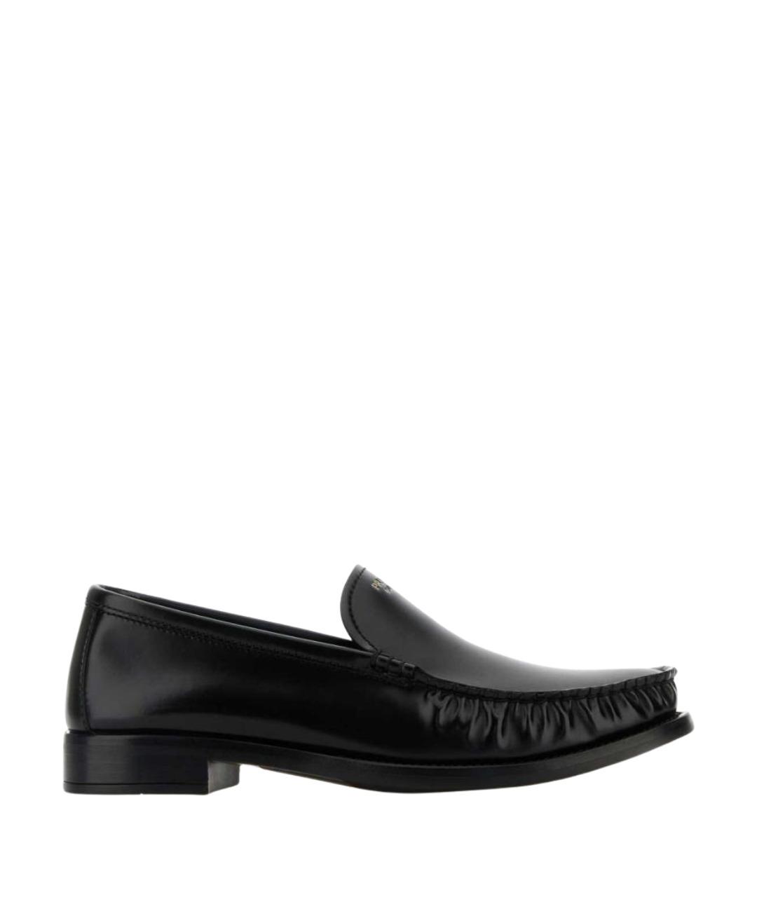 PRADA Черные кожаные лоферы, фото 1