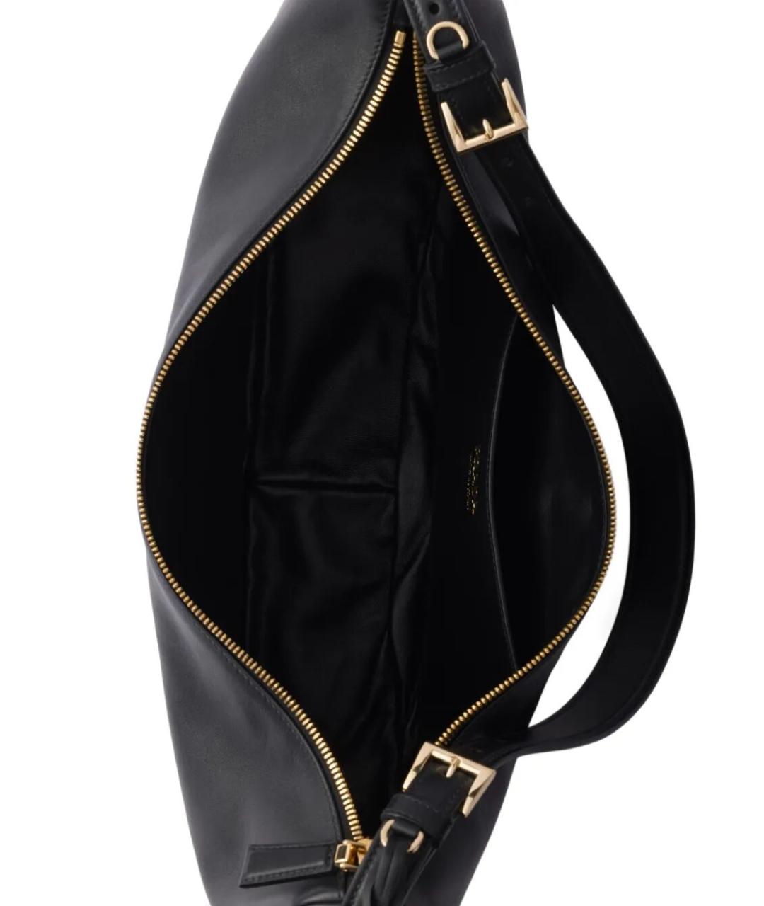 PRADA Черная кожаная сумка через плечо, фото 4