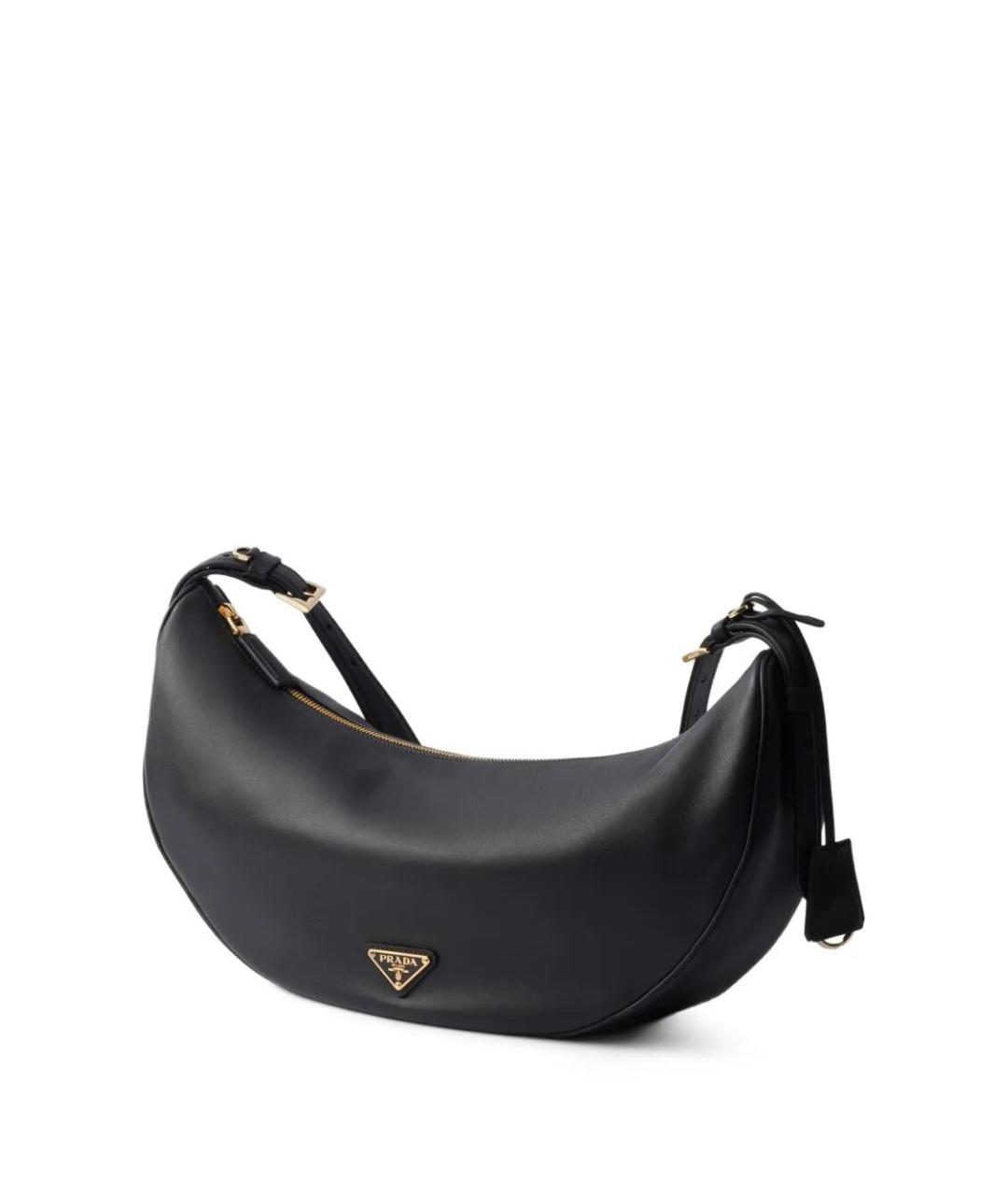PRADA Черная кожаная сумка через плечо, фото 5