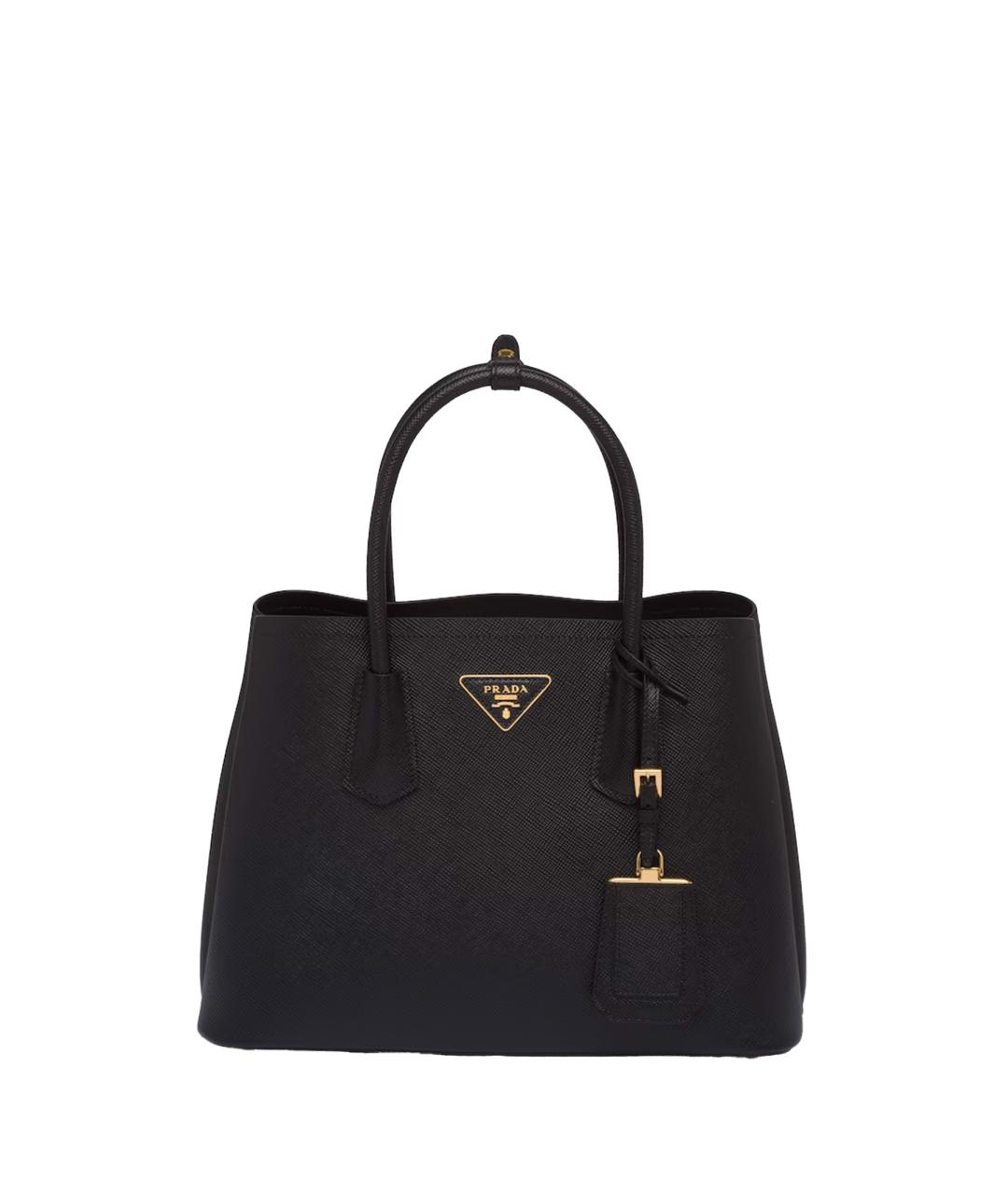 PRADA Черная кожаная сумка тоут, фото 1