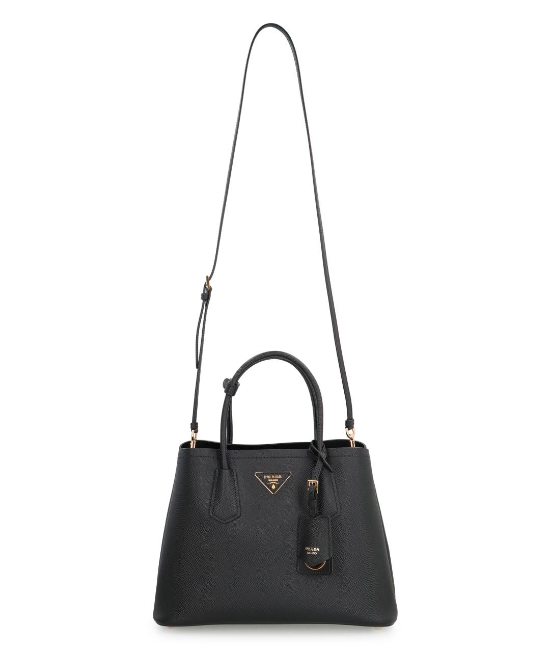 PRADA Черная кожаная сумка тоут, фото 5