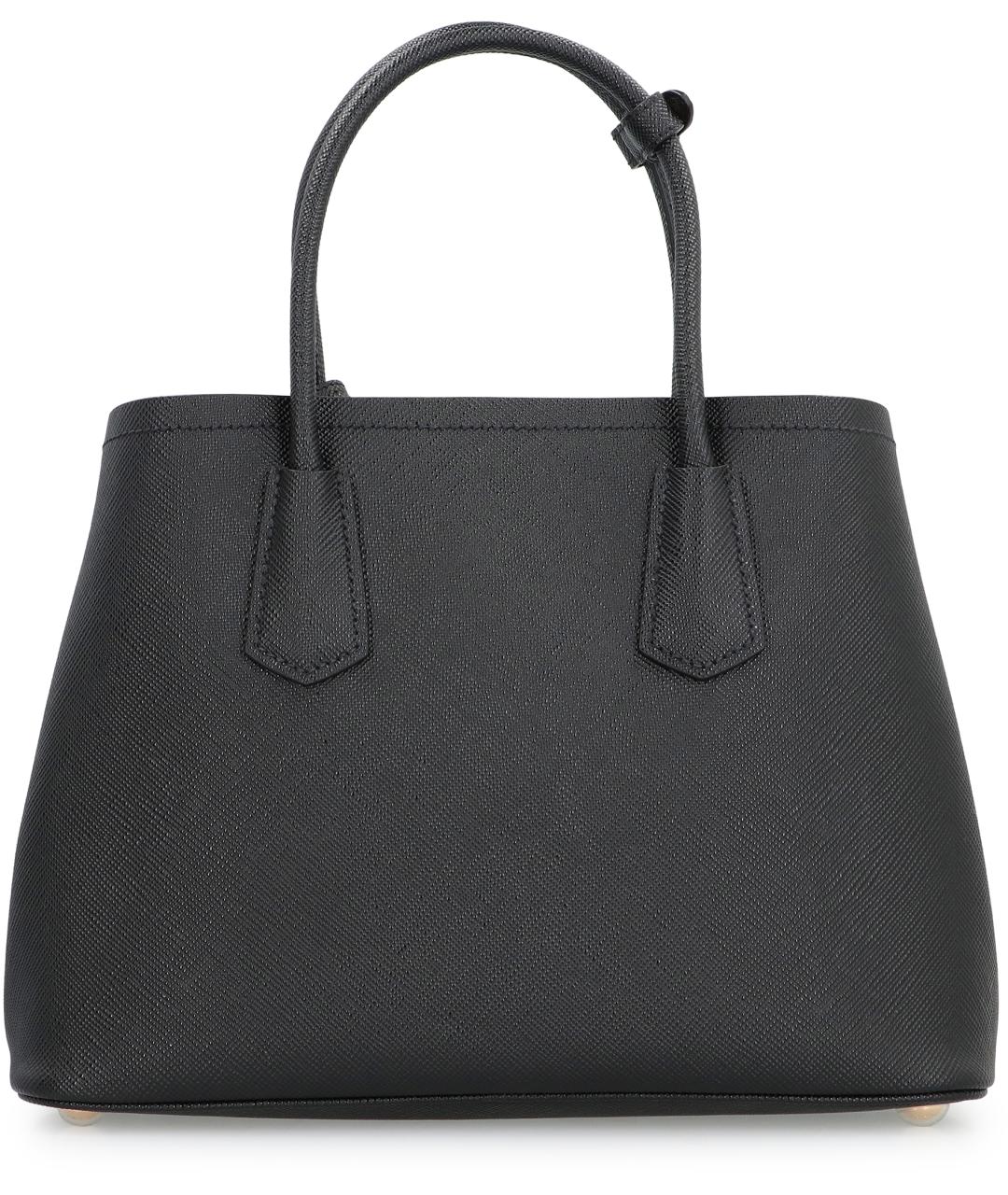 PRADA Черная кожаная сумка тоут, фото 4